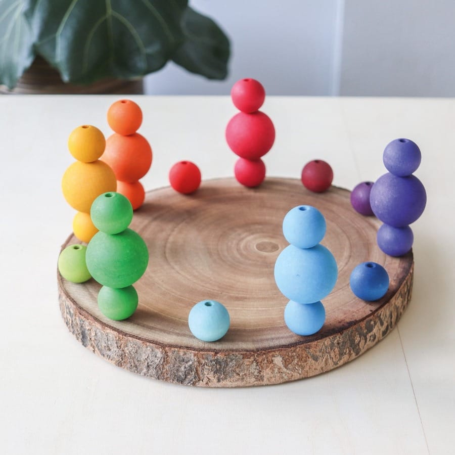 GRIMM'S Bausteine & Bauspielzeug Holzkugeln Regenbogen