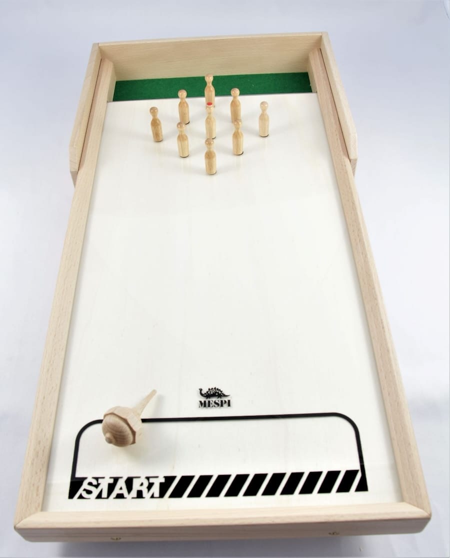 weible Spiele Gesellschaftsspiel Tiroler Tischkegelspiel, klein