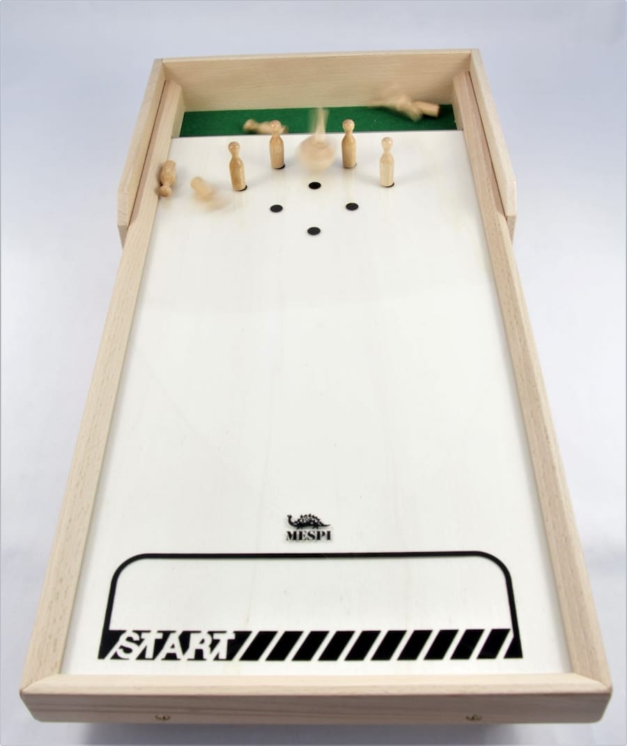weible Spiele Gesellschaftsspiel Tiroler Tischkegelspiel, klein