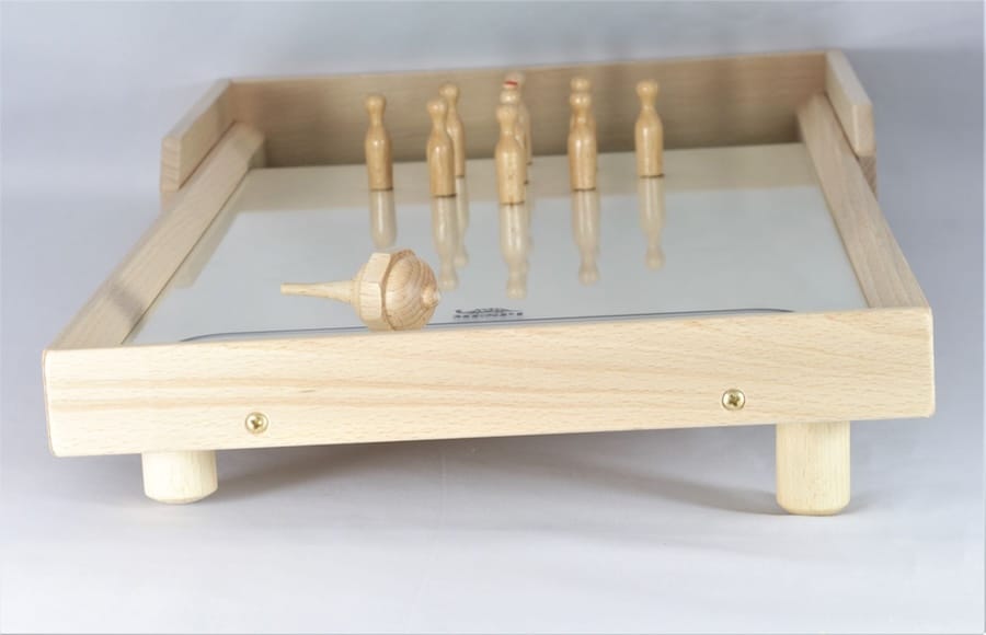 weible Spiele Gesellschaftsspiel Tiroler Tischkegelspiel, klein