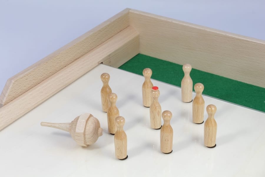 weible Spiele Gesellschaftsspiel Meraner Tischkegelspiel groß