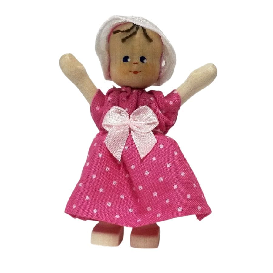 Annedore Krebs Puppen, Spielkombinationen & Spielzeugfiguren Annedore Krebs Baby, Kleid rosa, Puppenhaus-Püppchen, ab 3 Jahre