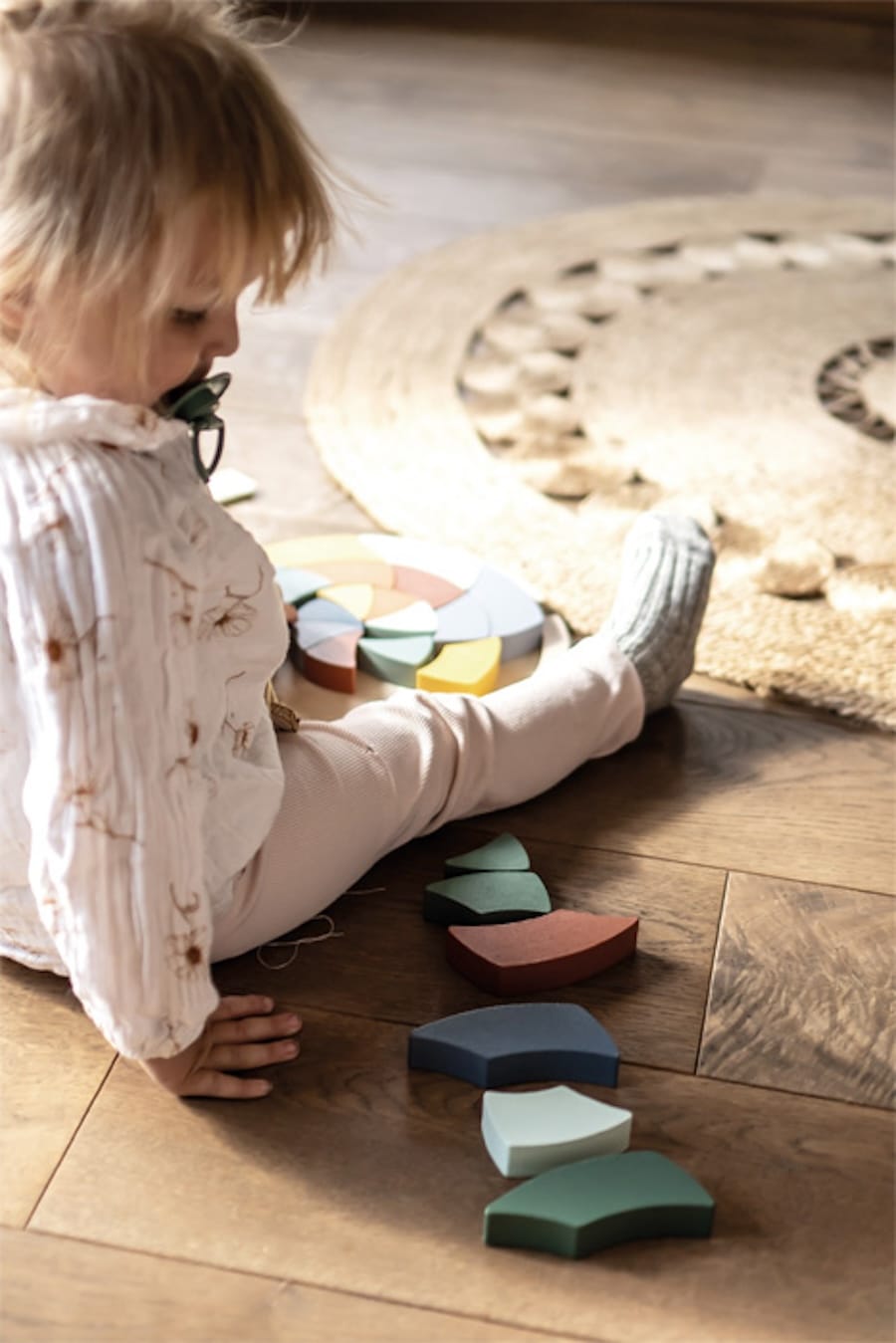 Legler Sortier-, Stapel- & Steckspielzeug Small foot Farbenpuzzle Safari aus Holz, ab 3 Jahre