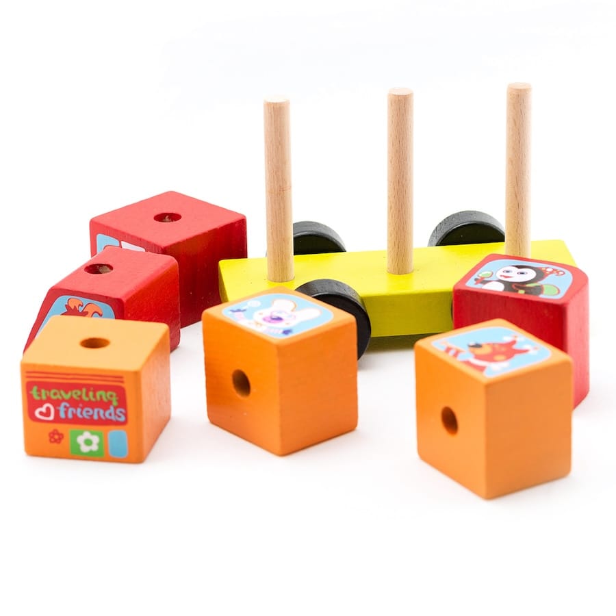 Cubika Bausteine & Bauspielzeug Mini-Bus "Glückliche Tiere" Cubika