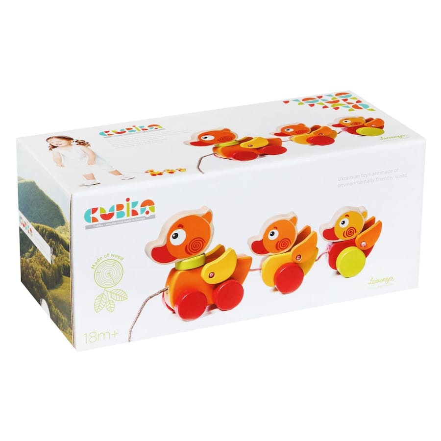 Cubika Nachzieh-Spielzeug Nachziehtier "Reisende Enten" Cubika