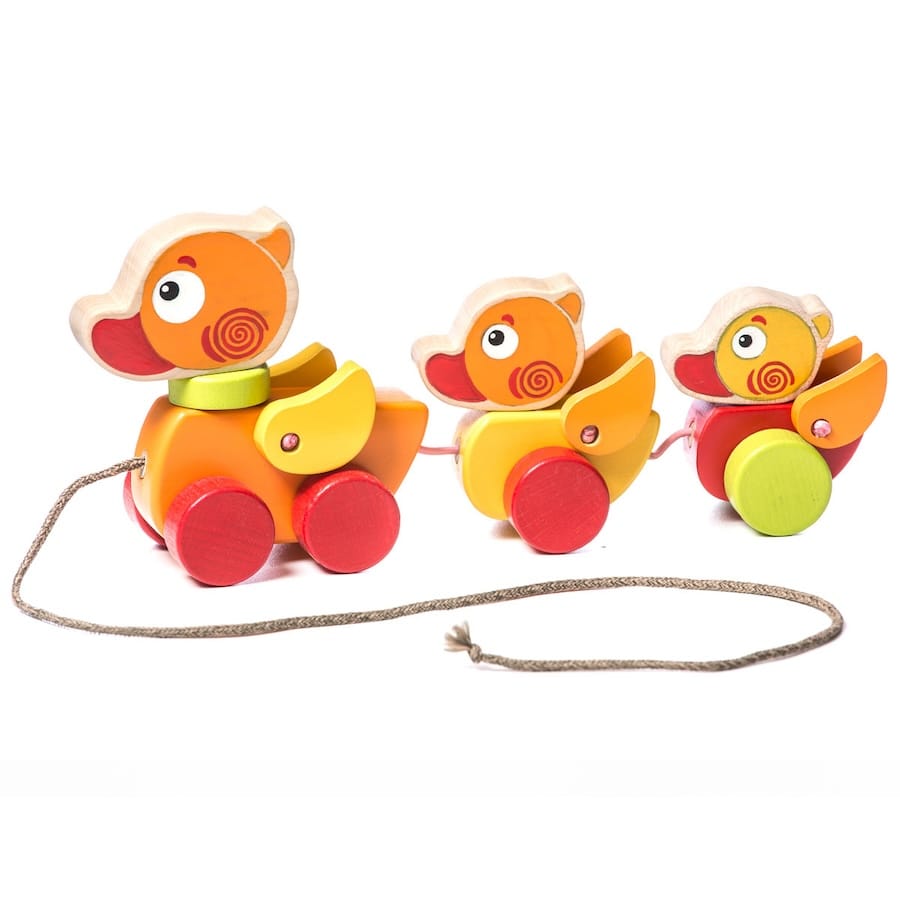Cubika Nachzieh-Spielzeug Nachziehtier "Reisende Enten" Cubika