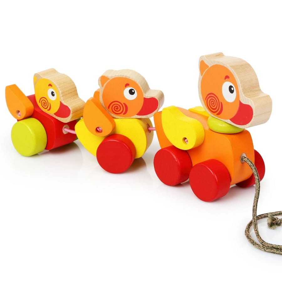 Cubika Nachzieh-Spielzeug Nachziehtier "Reisende Enten" Cubika