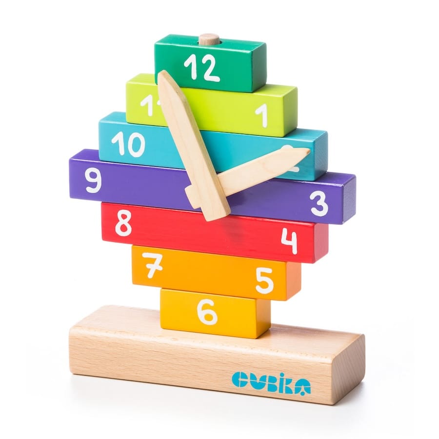 Cubika Sortier-, Stapel- & Steckspielzeug Cubika Holzbaukasten "Uhr" zum Zusammenbauen, ab 3 Jahre