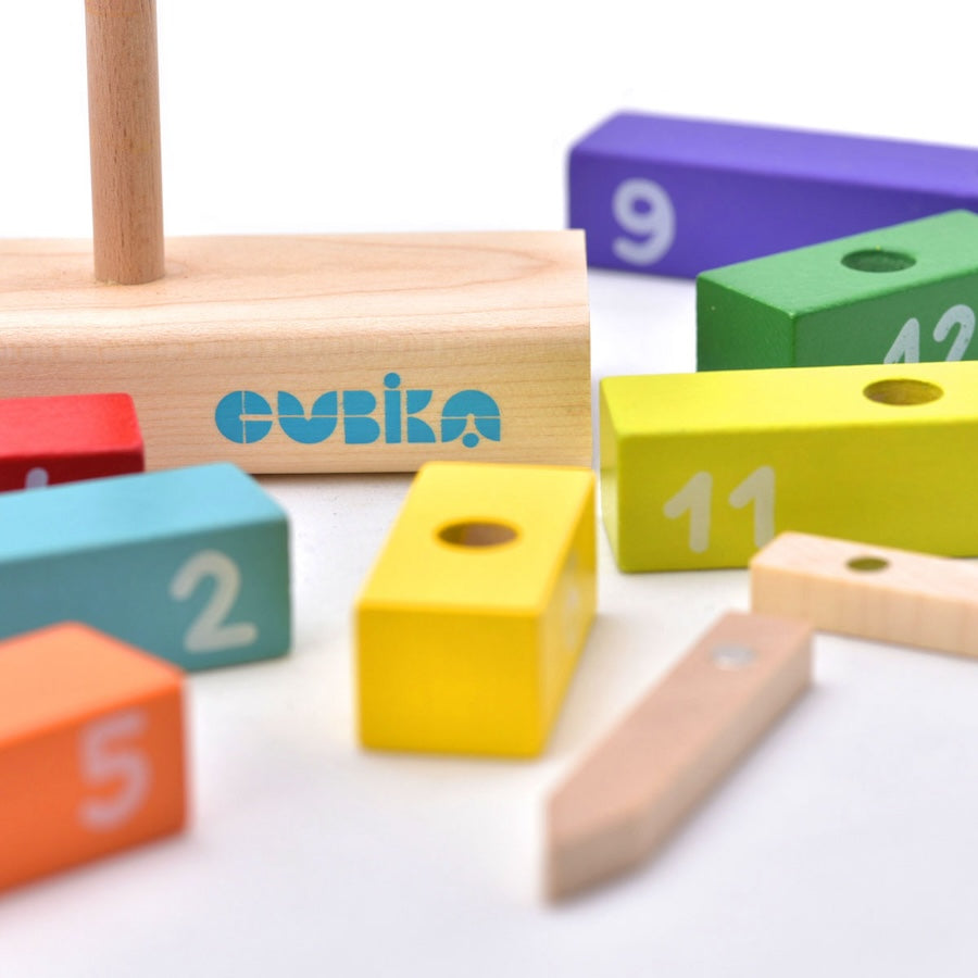 Holzbaukasten "Uhr" Cubika