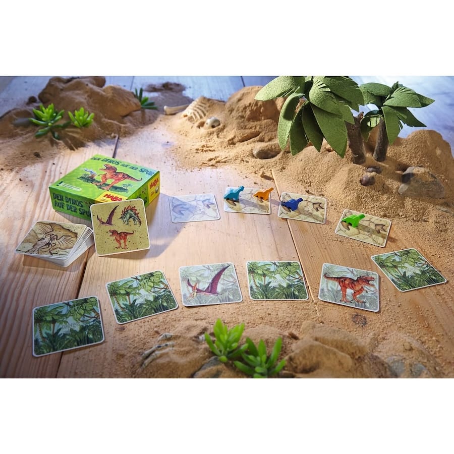 Haba Gesellschaftsspiel Den Dinos auf der Spur - Geschenkzwerge