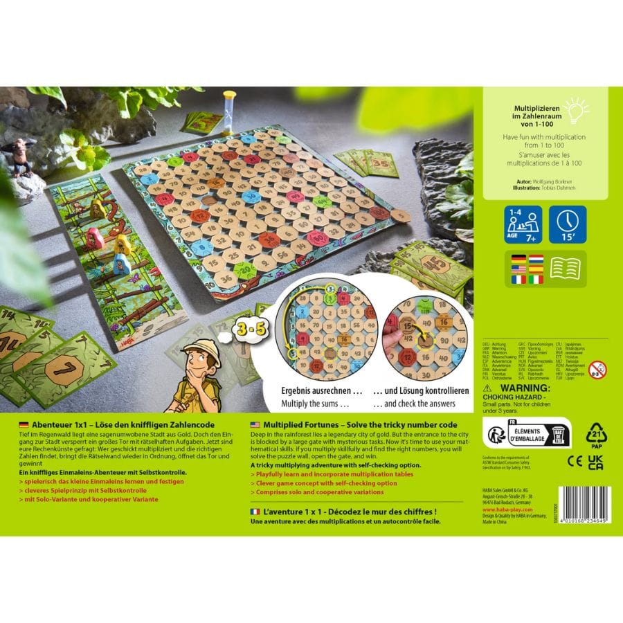 HABA Legespiele HABA Abenteuer 1x1 – Zahlencode-Spiel, ab 7 Jahre