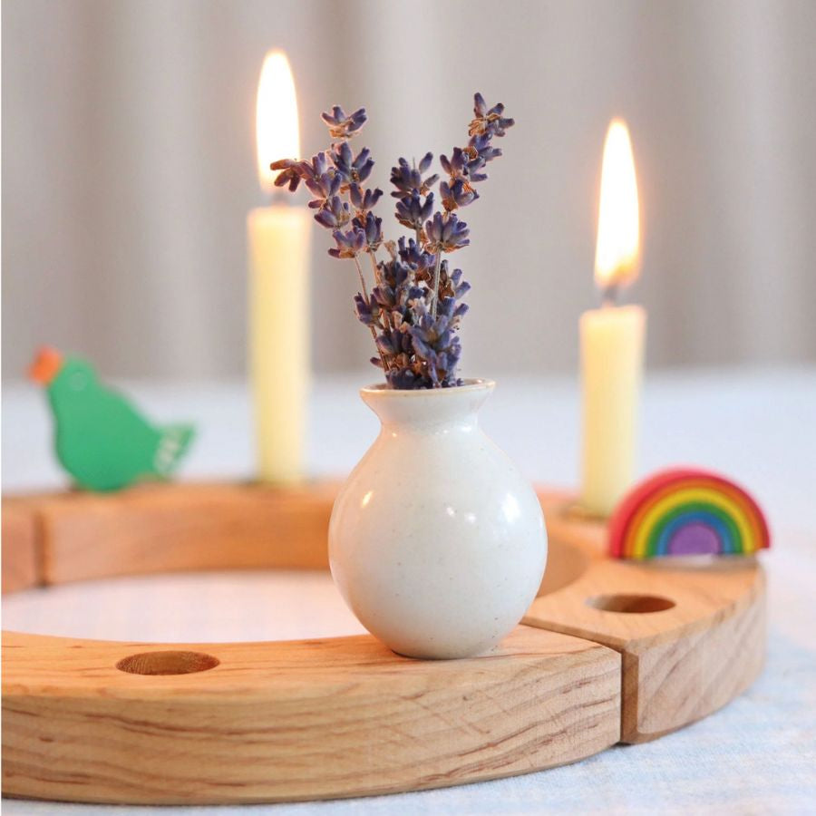 GRIMM’S Vase weiß für Festtagsring & Geburtstagsring – Keramik