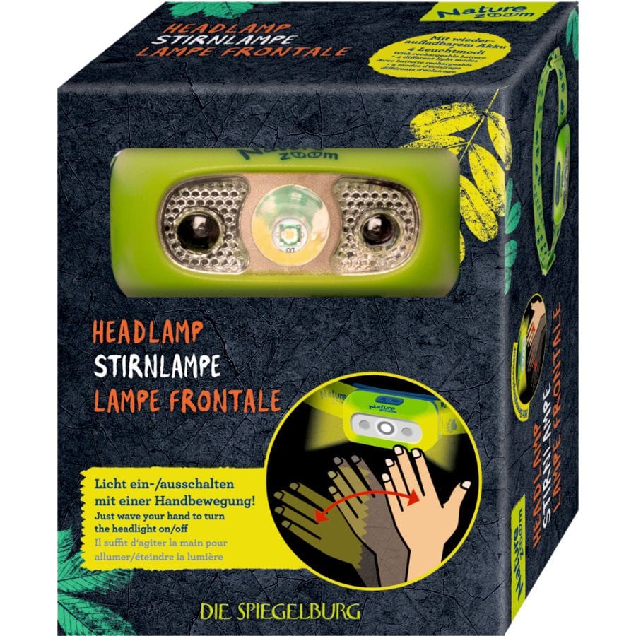 Coppenrath Spielzeug für draußen Nature Zoom Stirnlampe mit Bewegungssensor – Kinder Outdoor Lampe, ab 4 Jahre