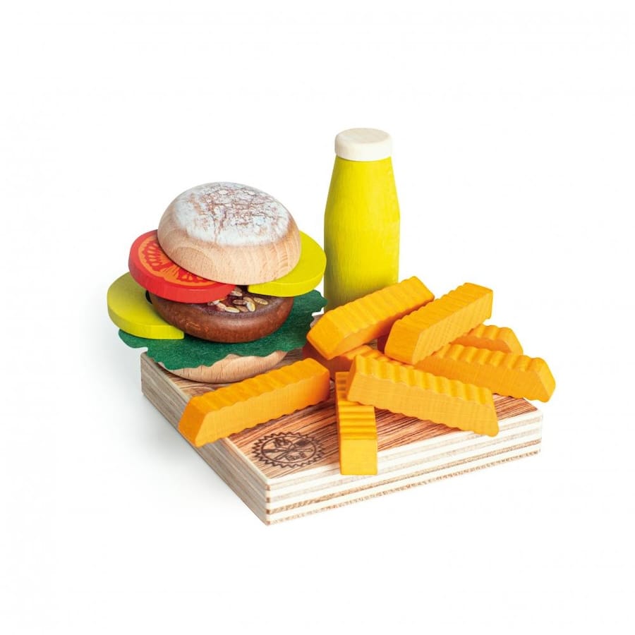 Erzi Einkaufsladen Erzi Holz-Sortierung Veggieburger, für den Kaufladen & Kinderküche, ab 3 Jahren