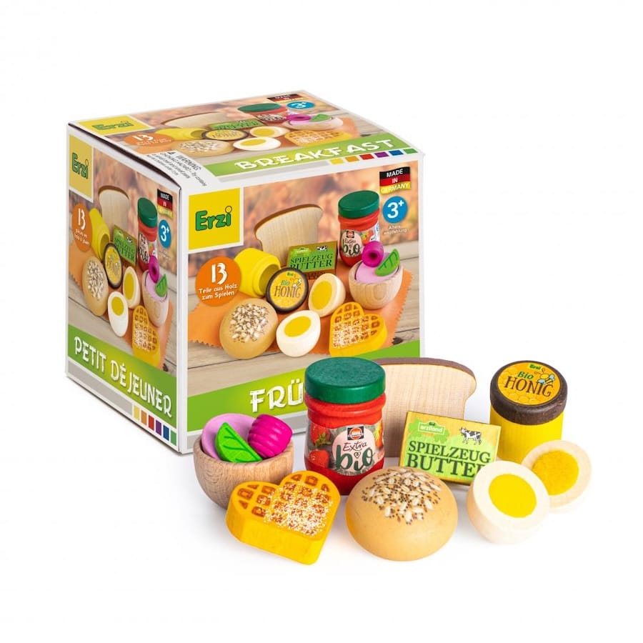 Erzi Einkaufsladen Erzi Holz-Sortierung Frühstück, für den Kaufladen & Kinderküche, ab 3 Jahren