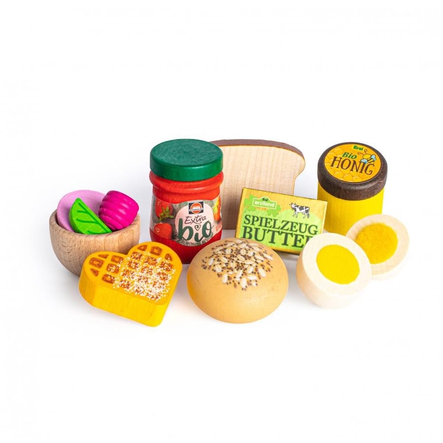 Erzi Einkaufsladen Erzi Holz-Sortierung Frühstück, für den Kaufladen & Kinderküche, ab 3 Jahren