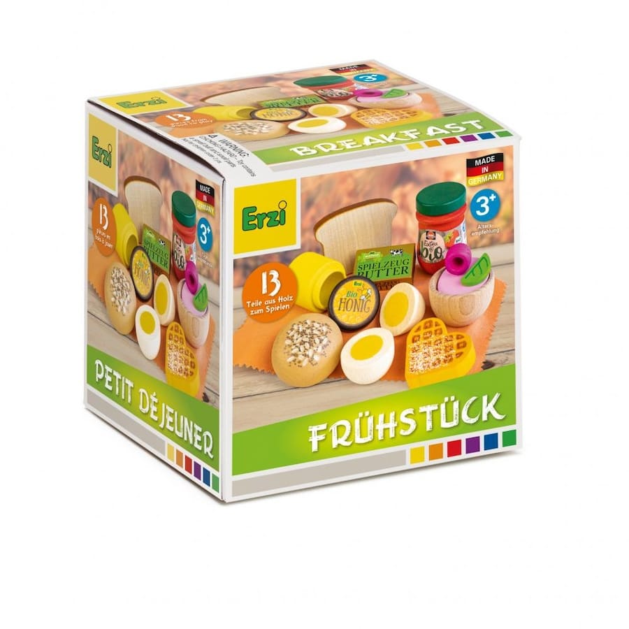Erzi Einkaufsladen Erzi Holz-Sortierung Frühstück, für den Kaufladen & Kinderküche, ab 3 Jahren