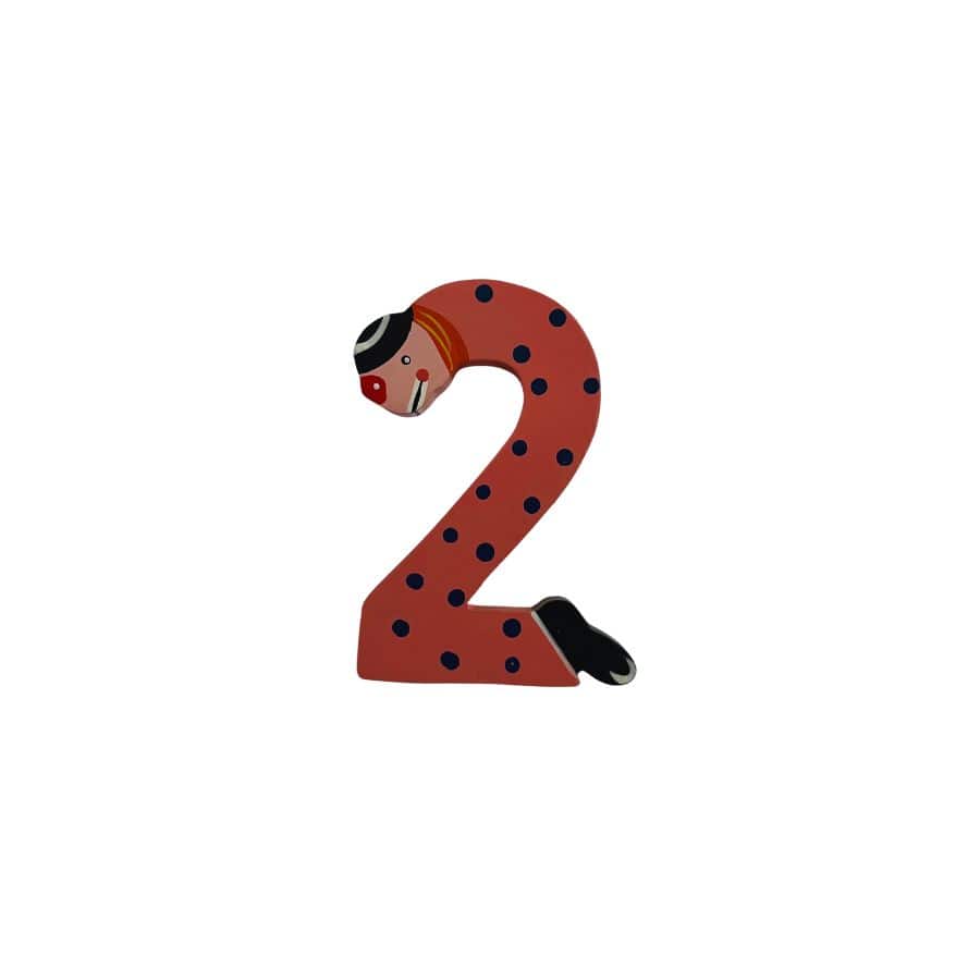 Gico Dekoration 2 Türbuchstaben Clownbuchstaben Holz A - Z