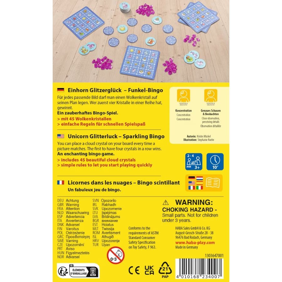 Haba Legespiele HABA Funkel-Bingo – Einhornspiel, ab 3 Jahre