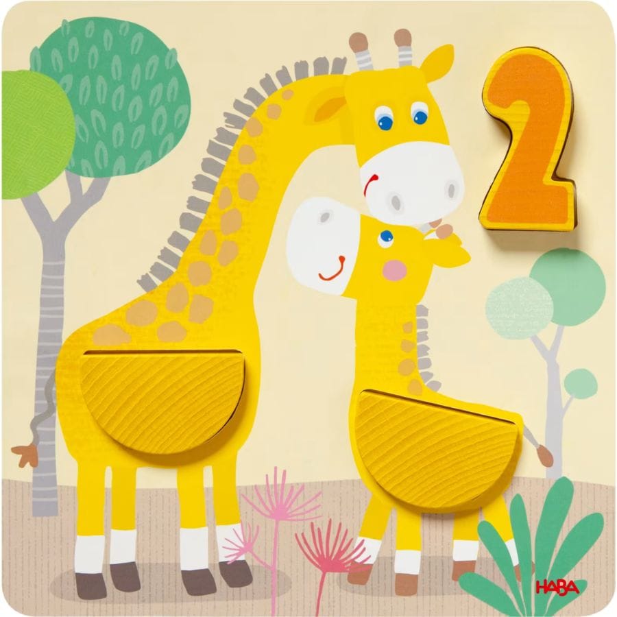 HABA Legespiele HABA Zuordnungsspiel „Wilde Tiere“ – Lernspiel ab 18 Monate