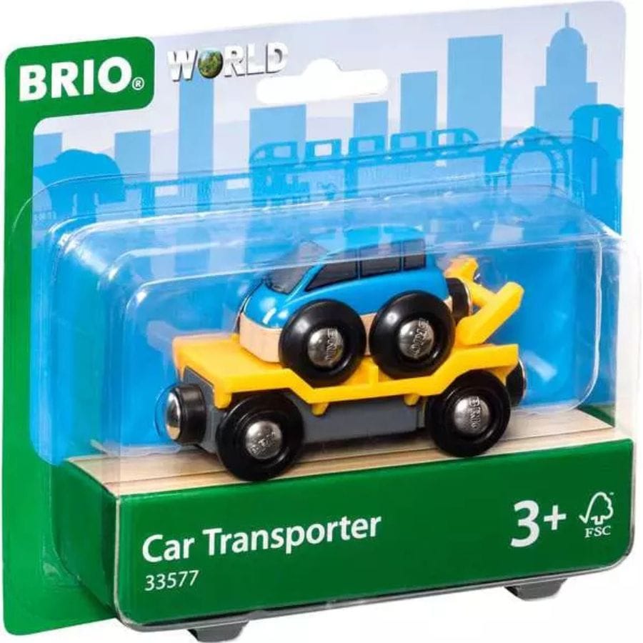 Brio Züge & Eisenbahnsets BRIO World Autotransporter mit Rampe & Auto – ab 3 Jahren