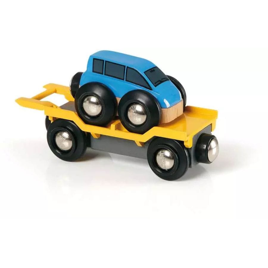 Brio Züge & Eisenbahnsets BRIO World Autotransporter mit Rampe & Auto – ab 3 Jahren