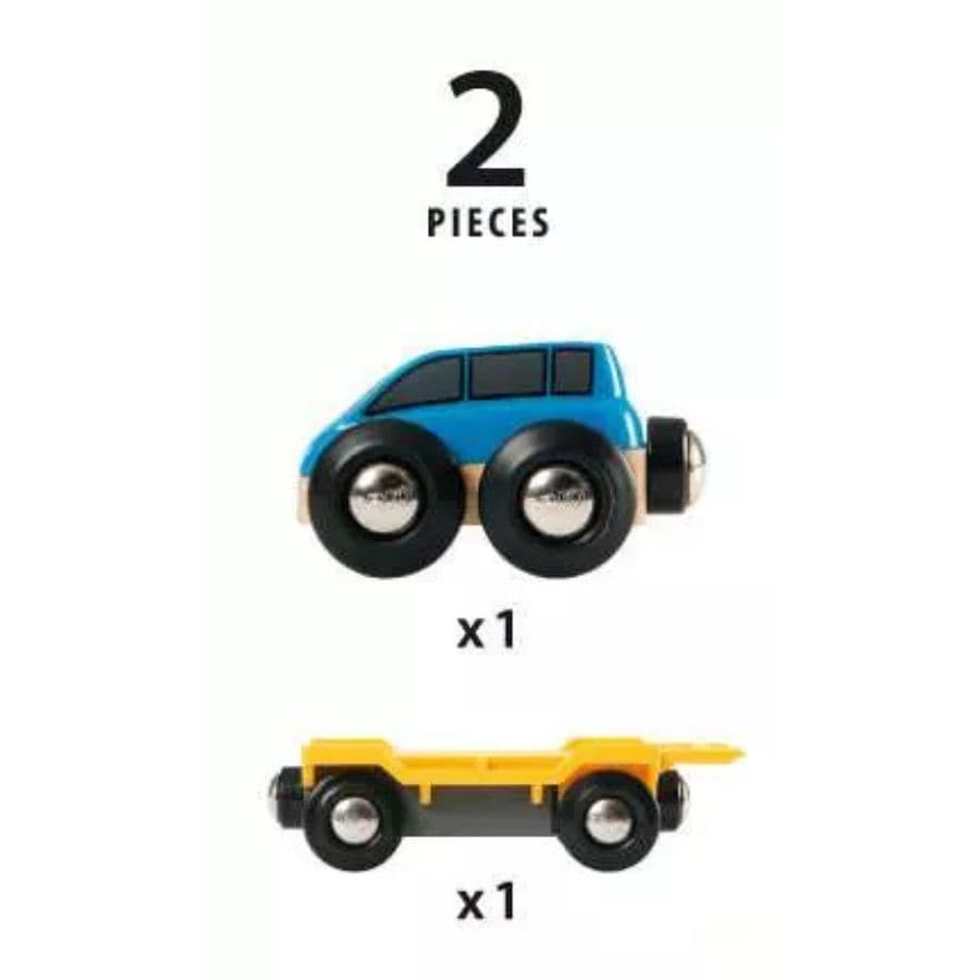 Brio Züge & Eisenbahnsets BRIO World Autotransporter mit Rampe & Auto – ab 3 Jahren