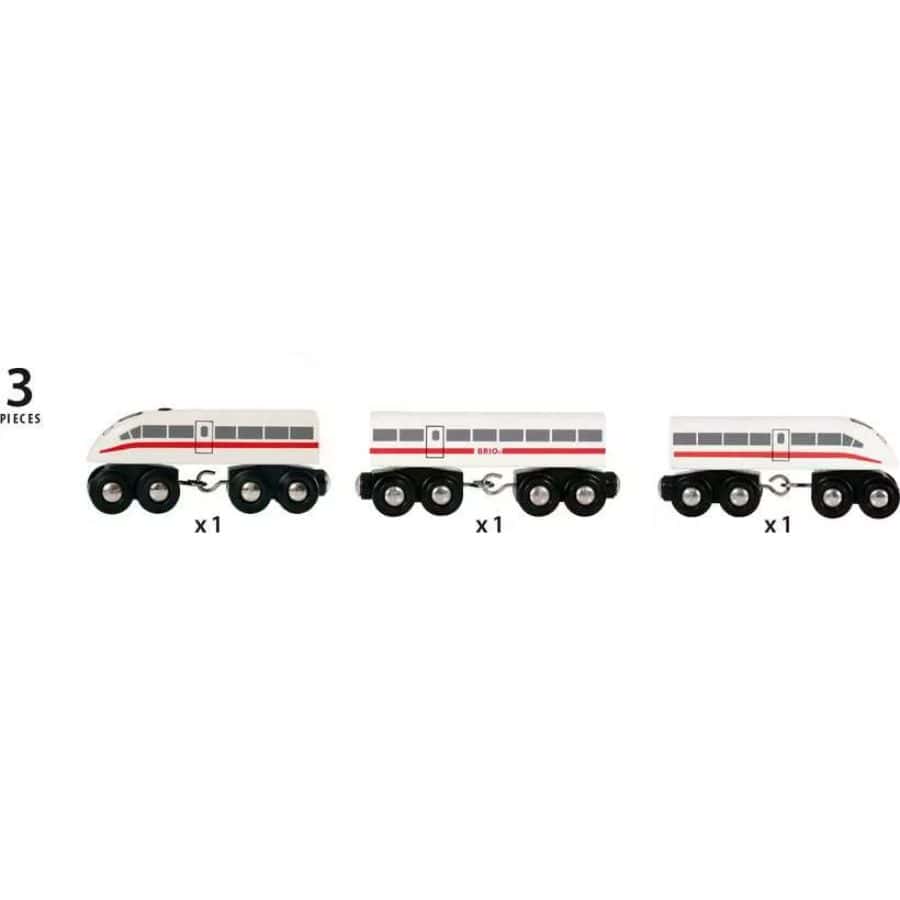 Brio Züge & Eisenbahnsets BRIO World Schnellzug mit Sound – Holz, 3-teilig, ab 3 Jahren