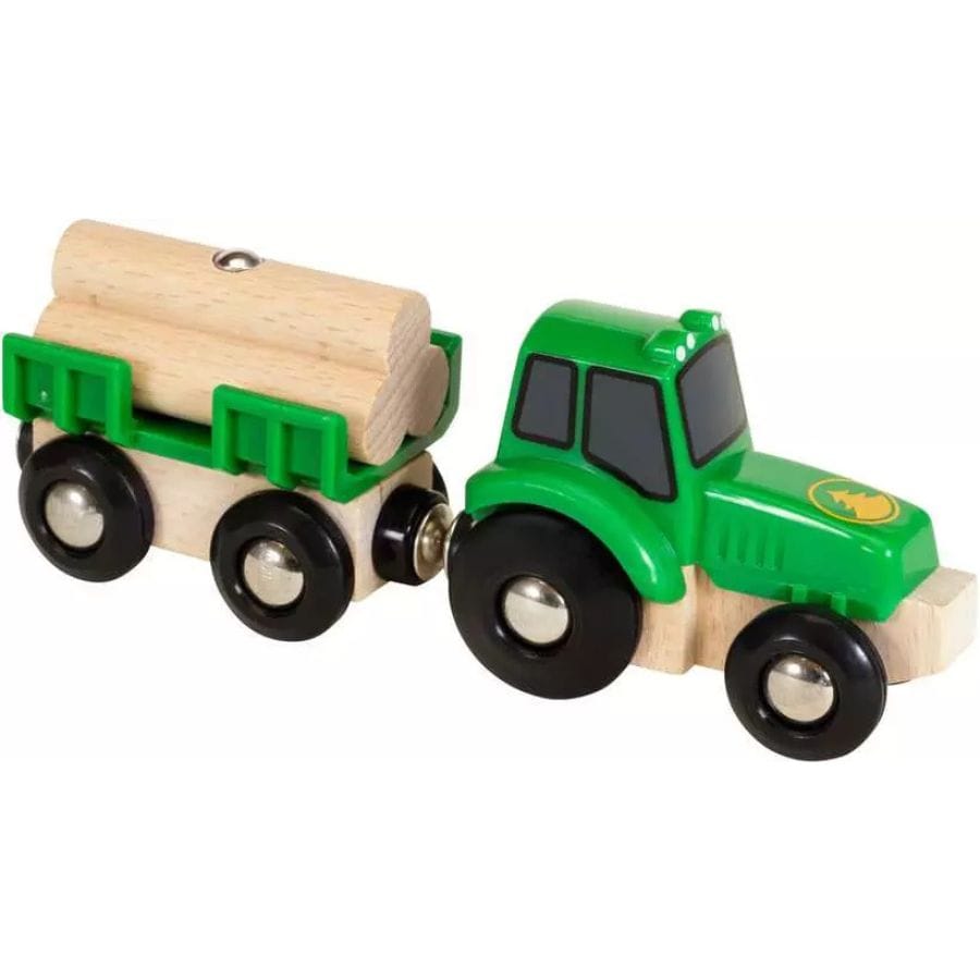 Brio Züge & Eisenbahnsets BRIO World Traktor mit Holz-Anhänger – ab 3 Jahren