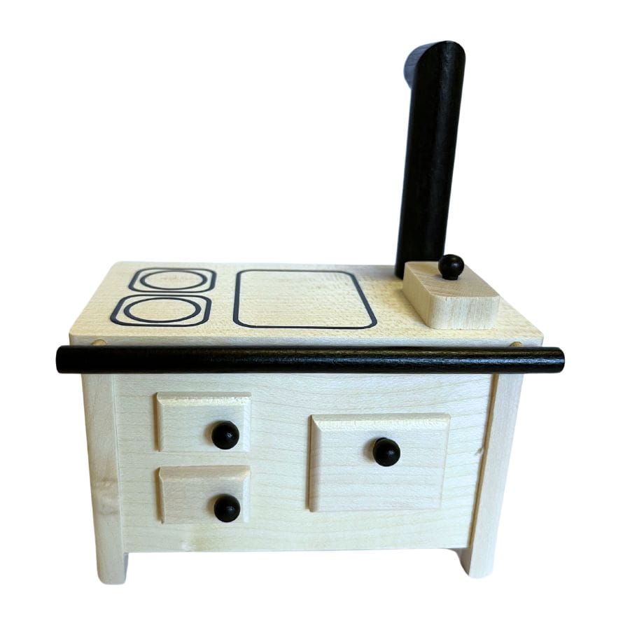 Rülke Puppenhaus-Zubehör Rülke Holzküchenofen aus Ahornholz fürs Puppenhaus – Made in Germany, 1:12, ab 3 Jahre