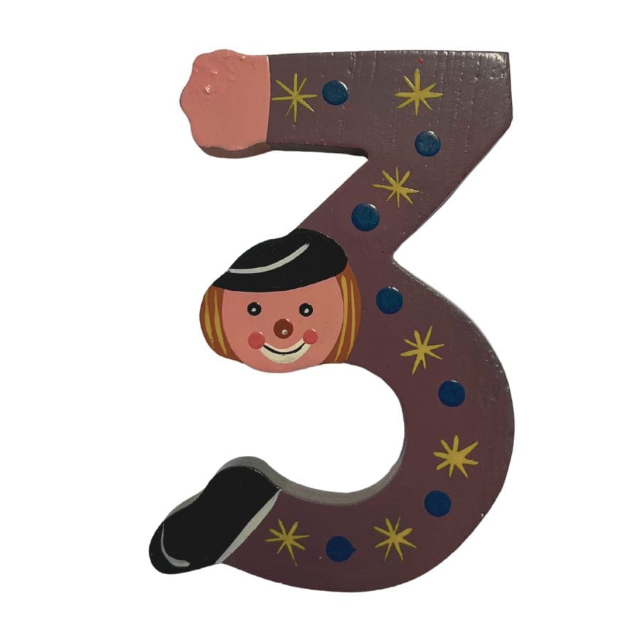 Gico Dekoration Türbuchstaben Clownbuchstaben Holz A - Z
