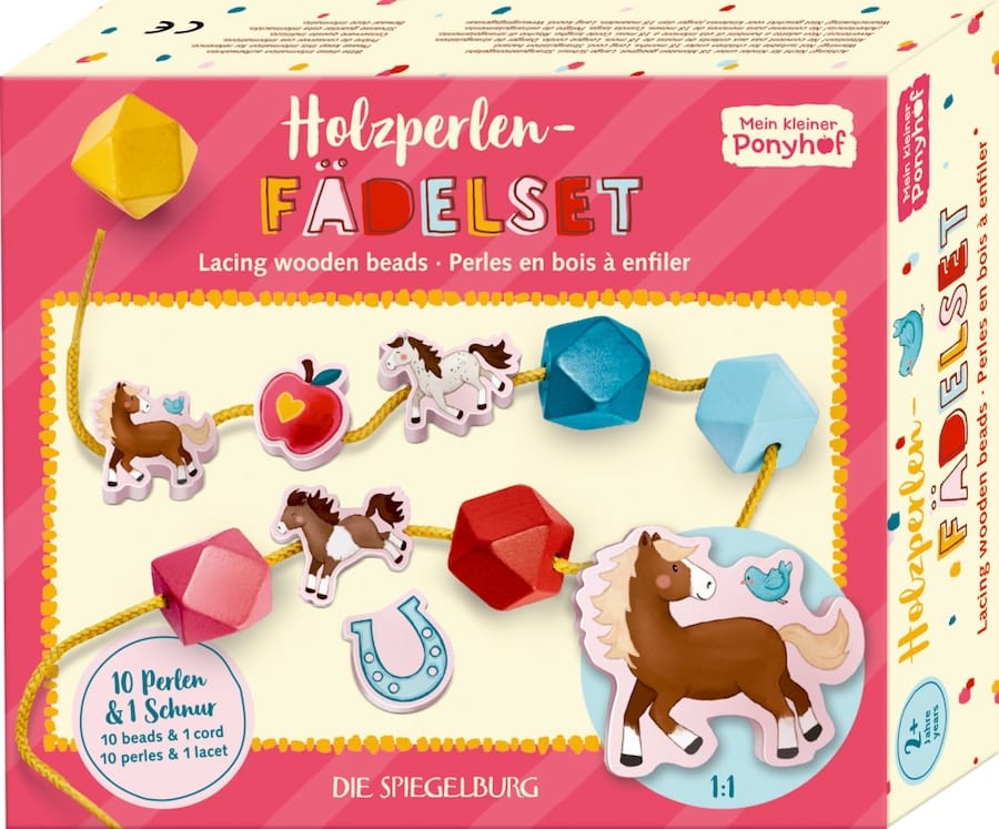 Spiegelburg Fädelspiel Holzperlen-Fädelset - Mein kl. Ponyhof