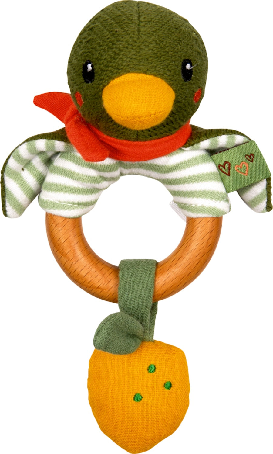 Holz-Ringrassel Ente - Little Wonder Ente