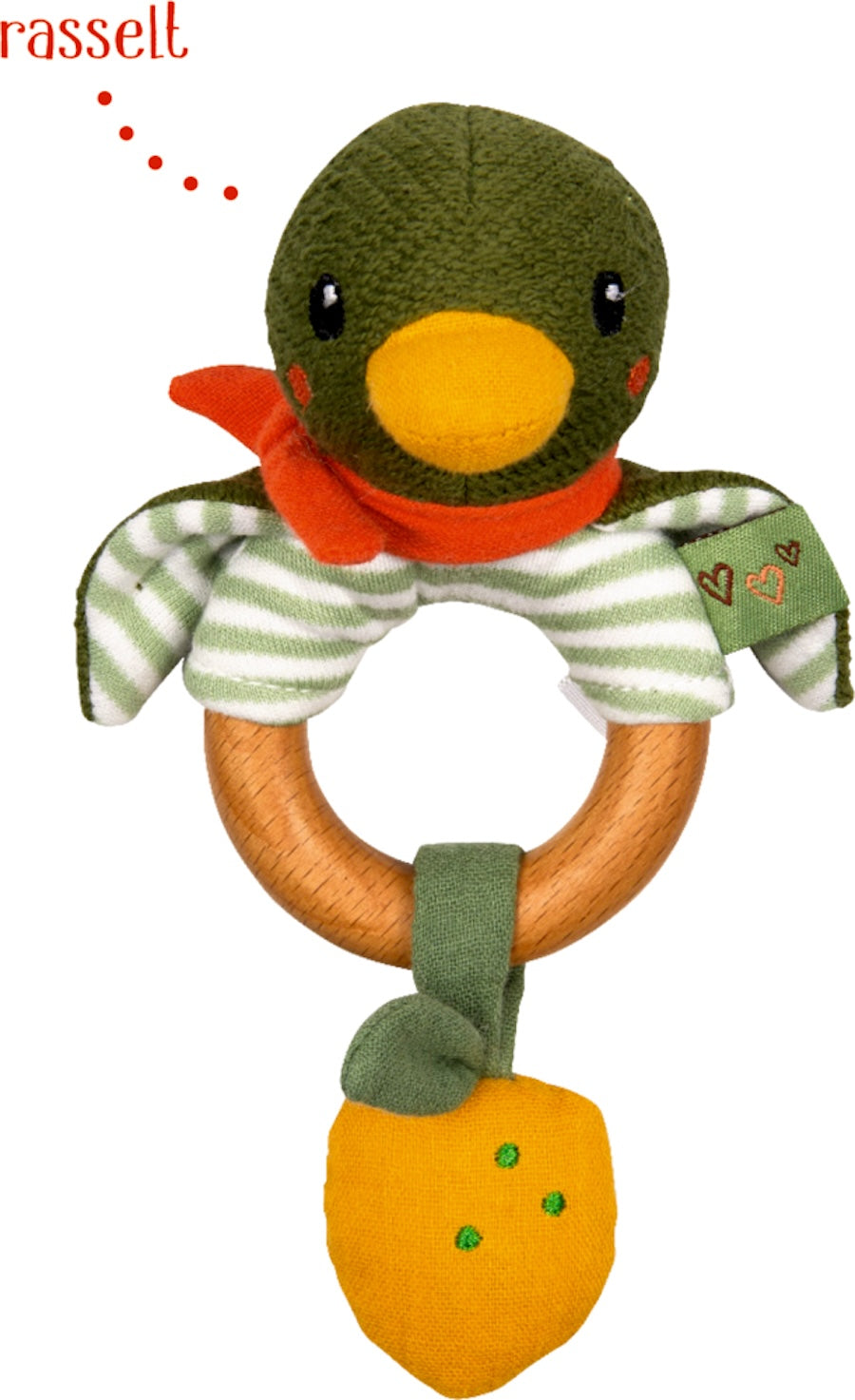 Holz-Ringrassel Ente - Little Wonder Ente