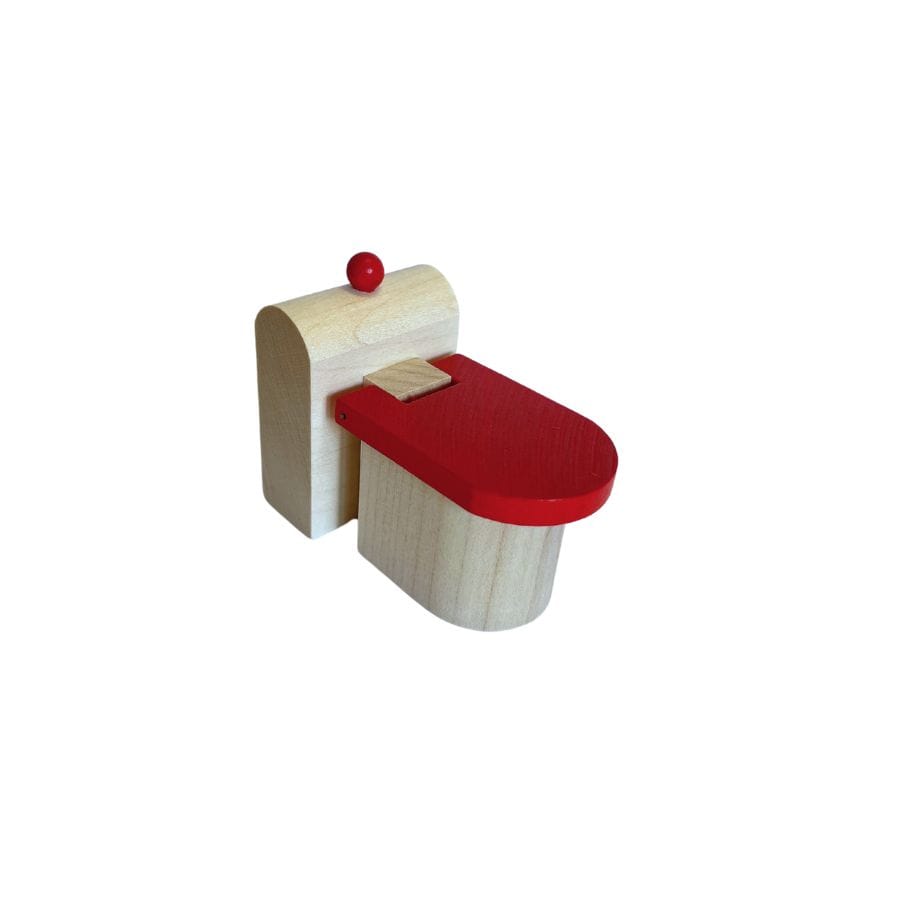 Rülke Puppenhaus-Zubehör Rülke Holztoilette aus Ahornholz fürs Puppenhaus – Made in Germany, 1:12, ab 3 Jahre