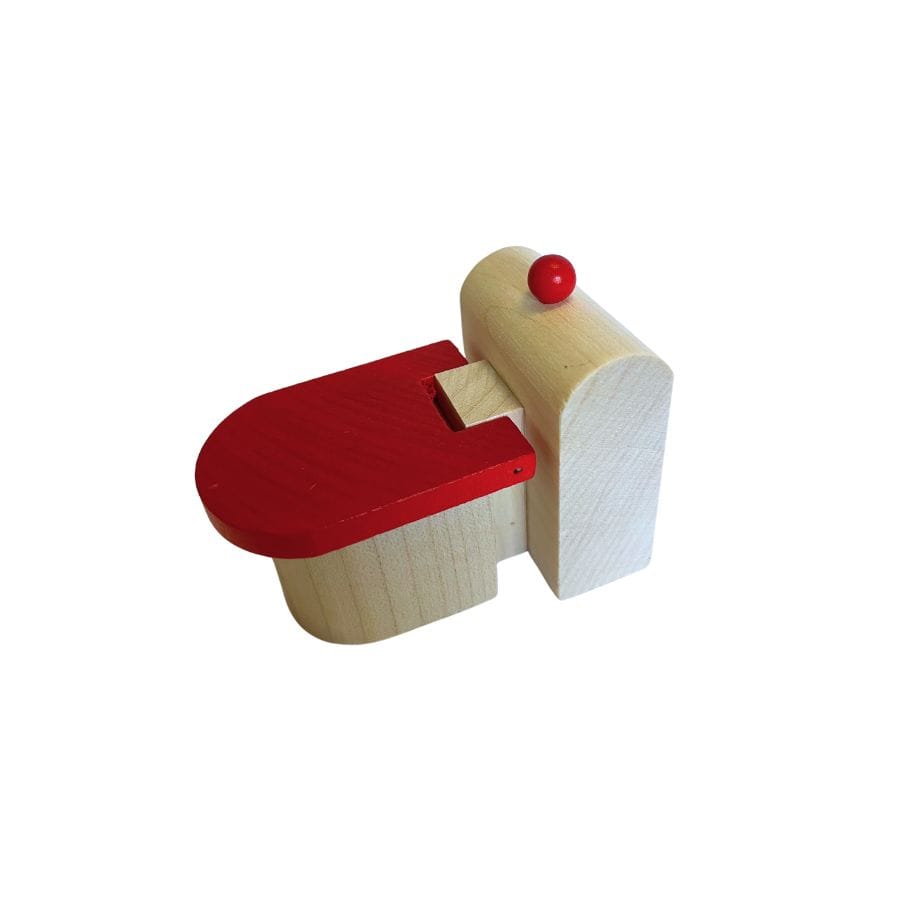 Rülke Puppenhaus-Zubehör Rülke Holztoilette aus Ahornholz fürs Puppenhaus – Made in Germany, 1:12, ab 3 Jahre