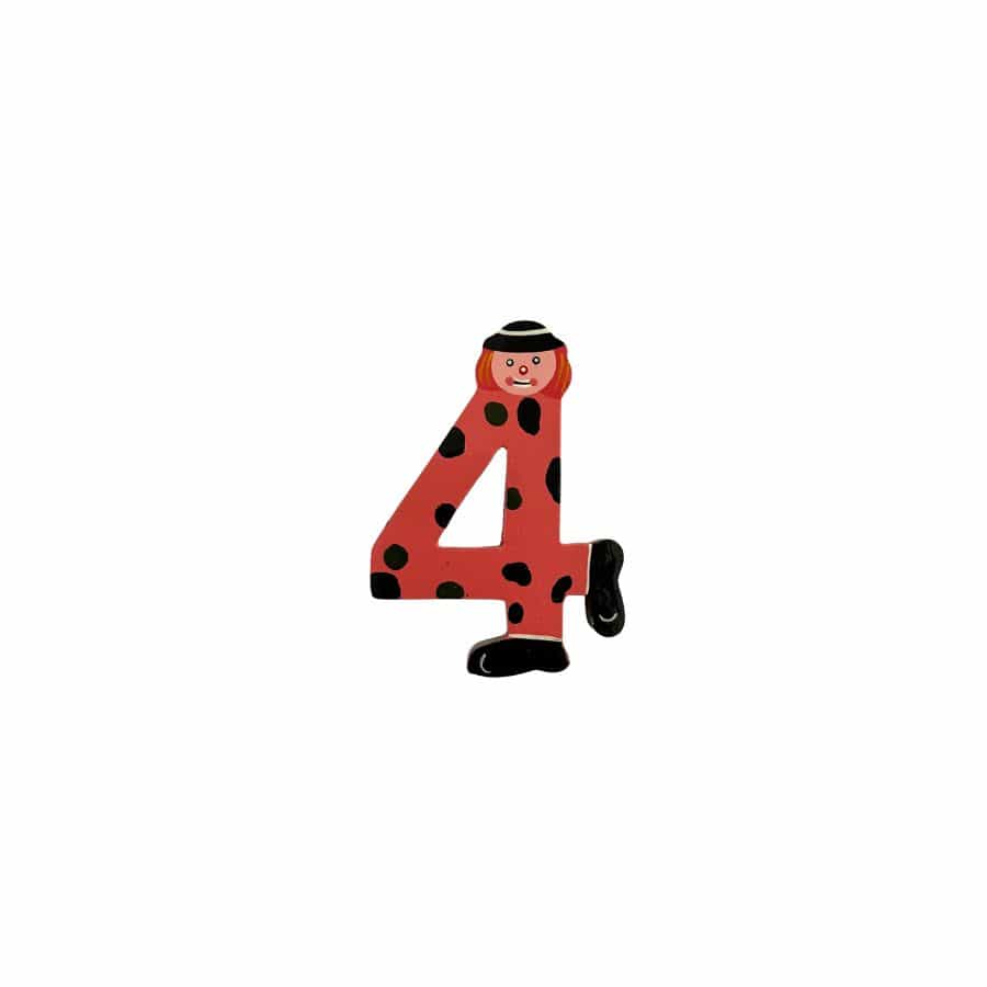 Gico Dekoration 4 Türbuchstaben Clownbuchstaben Holz A - Z