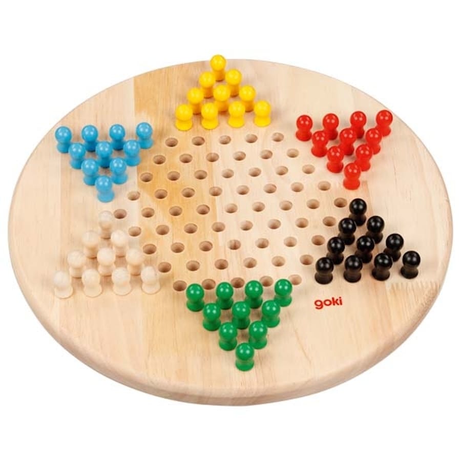 Goki Gesellschaftsspiel Goki Halmaspiel aus Holz, Brettspiel, ab 6 Jahre