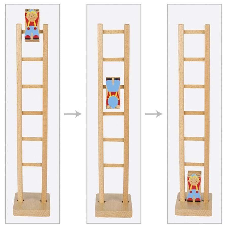 Klettermax Climbi auf der Leiter