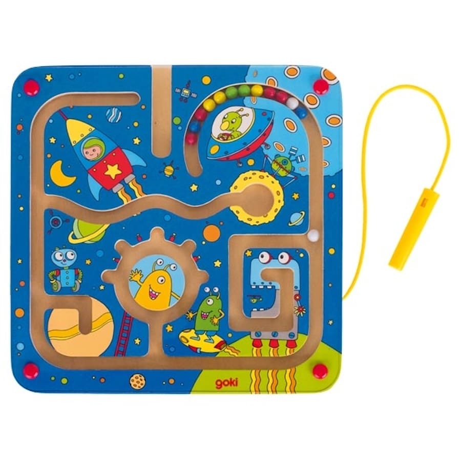 Goki Lernspielzeug Magnetlabyrinth Weltall