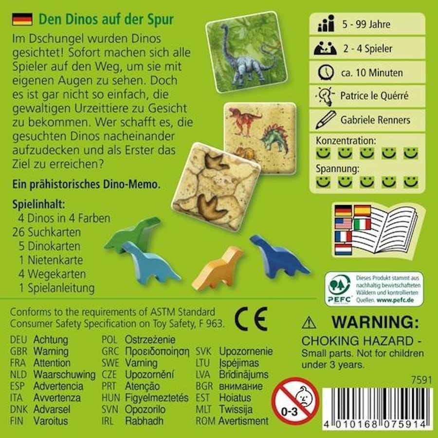 Haba Gesellschaftsspiel Den Dinos auf der Spur - Geschenkzwerge
