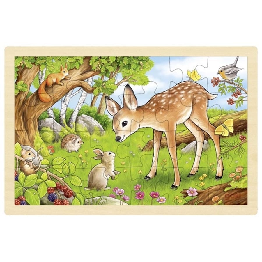 Goki Puzzle Einlegepuzzle Rehkitz 24 Teile