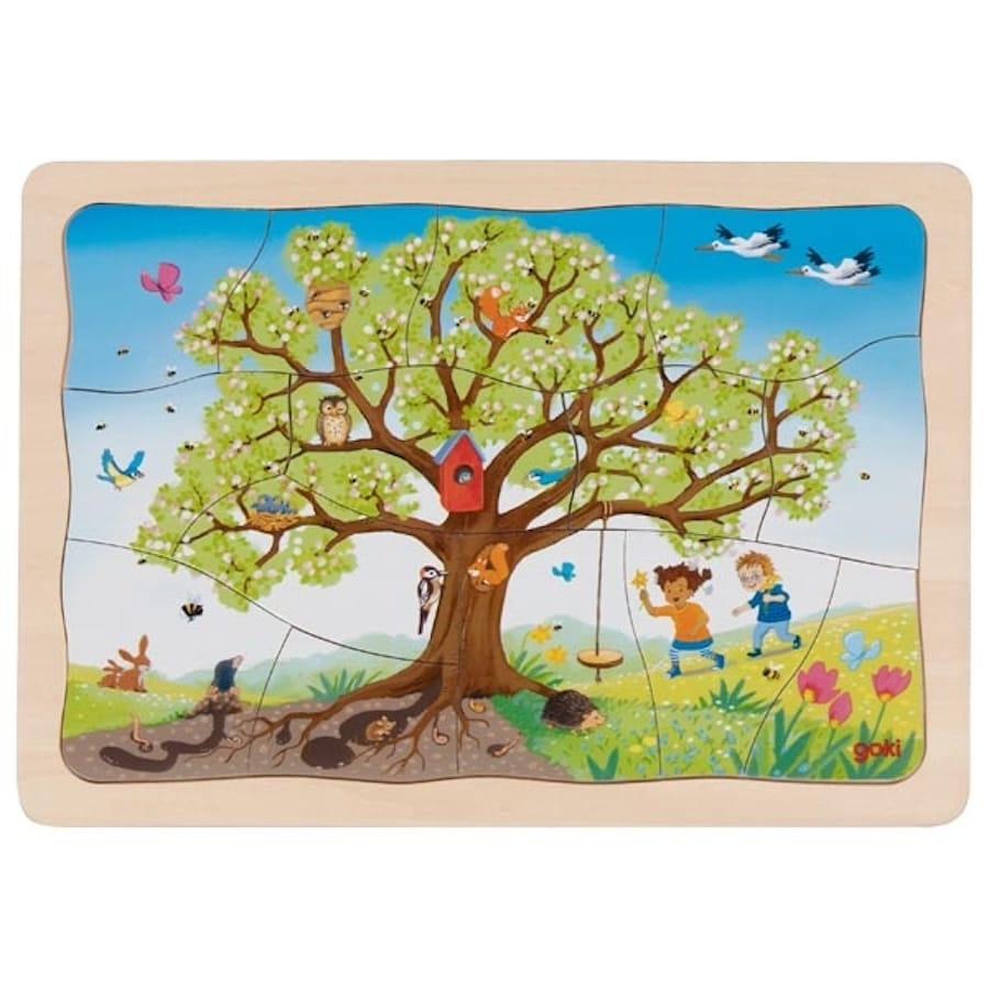 Goki Puzzle Schichtenpuzzle Mein Apfelbaum 47 Teile