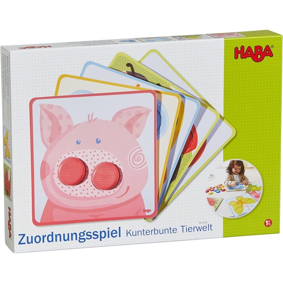Haba Lernspielzeug Zuordnungsspiel Kunterbunte Tierwelt