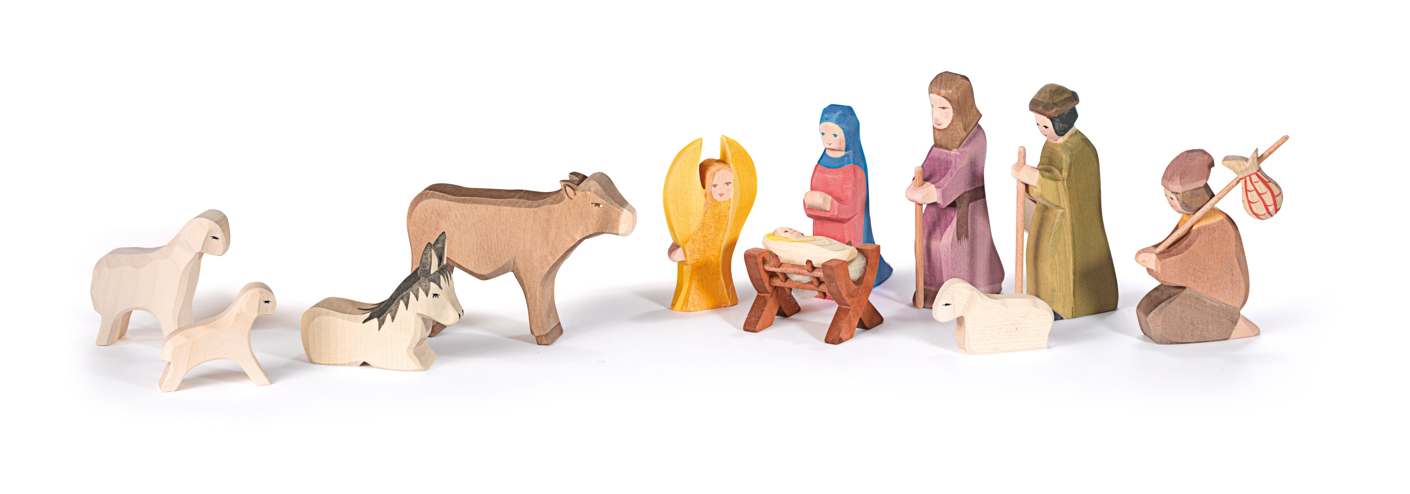Ostheimer Holzfiguren Ostheimer Weihnachten Ostheimer Krippen-Sortiment II 13-tlg. handgefertigt, aus Holz, ab 3 Jahre