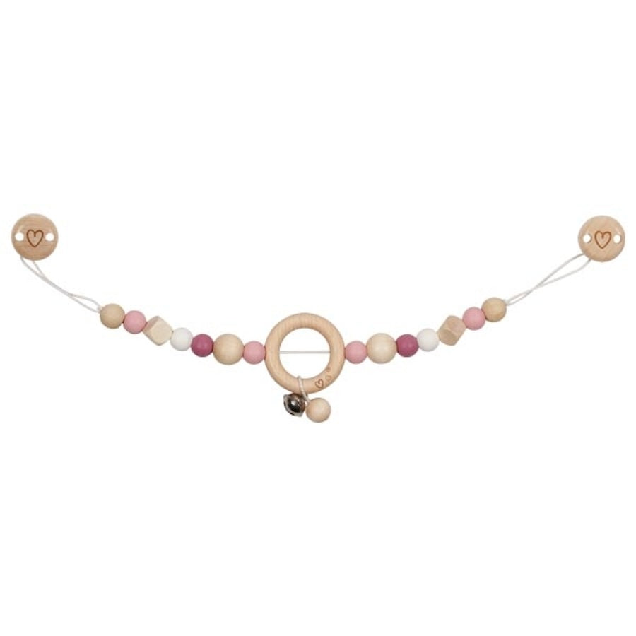 Kinderwagenkette Herz, pink
