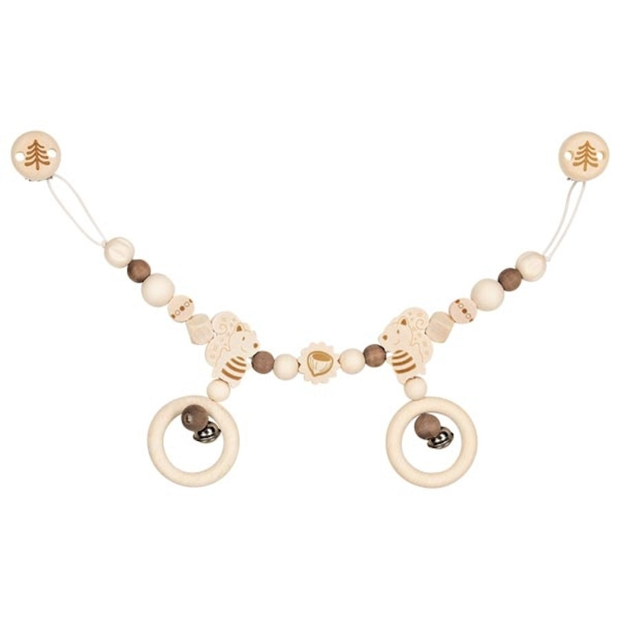 Kinderwagenkette Eichhörnchen mit Clips, natur