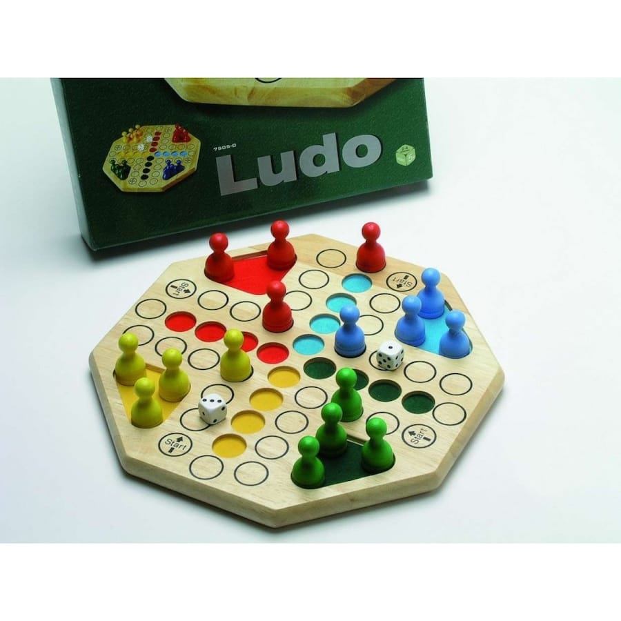 Pintoy Gesellschaftsspiel Ludo - achteckig