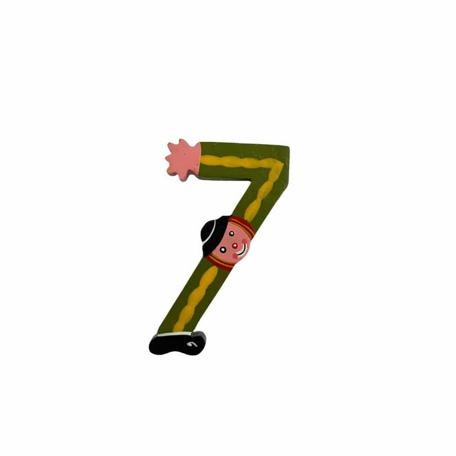 Gico Dekoration 7 Türbuchstaben Clownbuchstaben Holz A - Z