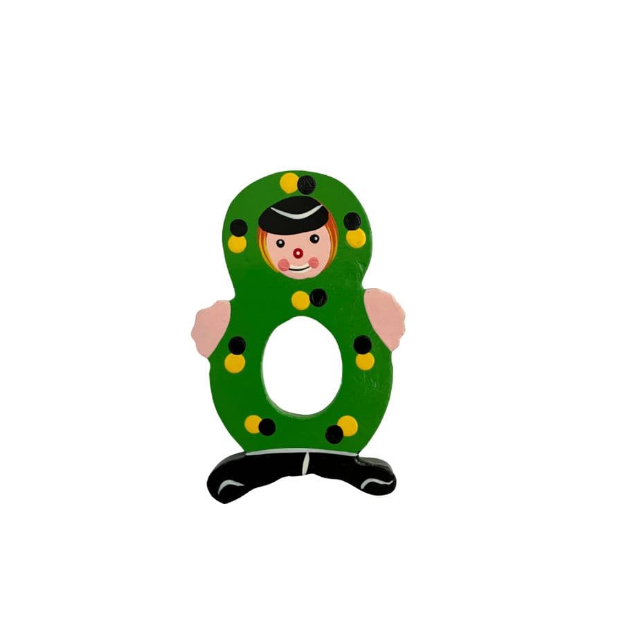 Gico Dekoration 8 Türbuchstaben Clownbuchstaben Holz A - Z